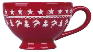 VILLA D’ESTE HOME TIVOLI Vánoční hrnek Red XMas, červená/bílá, 650 ml