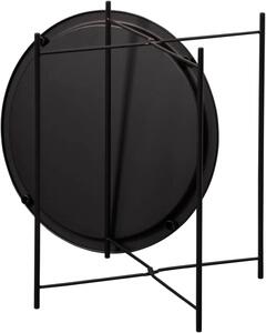 Kesper Odkládací stolek s podnosem, černý, průměr 47 cm, výška 50 cm