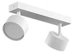 Bílé přisazené bodové svítidlo GX53, nastavitelné, 2× GX53