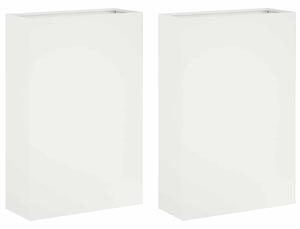 Zahradní pěstebník 2 ks Bílá 50 x 20 x 75 cm
