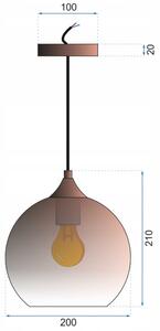 Toolight - Závěsné svítidlo E27 60W APP313-1CP, růžová-zlatá, OSW-00345