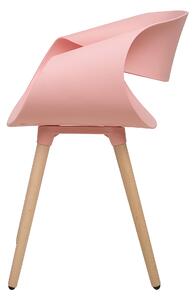 Sada 2 světle růžových židlí CHARLOTTE