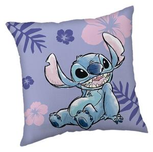Jerry Fabrics Dětský polštářek s potiskem - Lilo a Stitch - fialová | 40 x 40 cm