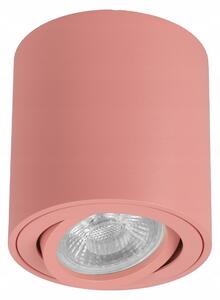 Růžové přisazené bodové svítidlo GU10, Ø 79 mm
