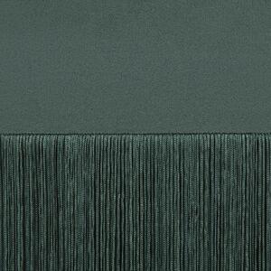 Puf s třásněmi ⌀ 36 cm tmavě zelený VIRGINIA