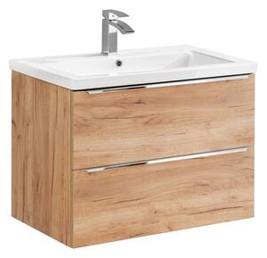 CMD COMAD - Koupelnová skříňka pod umyvadlo Capri Oak - přírodní - 80x57x46 cm