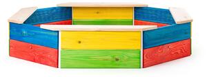 Woody Pískoviště dřevěné barevné, 130 x 130 x 26 cm