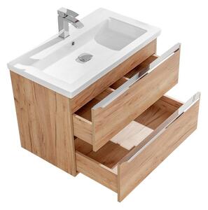CMD COMAD - Koupelnová skříňka pod umyvadlo Capri Oak - přírodní - 80x57x46 cm