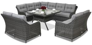 Technorattanový zahradní nábytek Toledo Comida 9 Angular Garden Point antracit