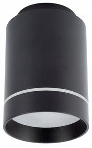Černé přisazené bodové svítidlo GU10, nastavitelné, Ø 80 mm