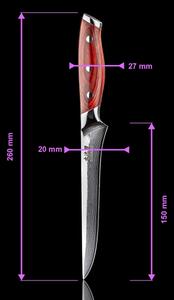 Gudaro - Damaškový vykošťovací nůž KENSHO 6", 67 vrstev oceli, délka 15 cm