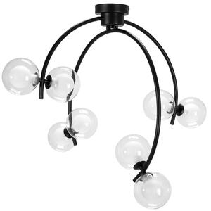 Toolight - 8-bodová stropní lampa G9 25W APP979-8C, černá, OSW-07001