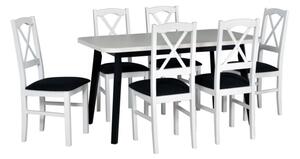 OSTENA 6 jídelní stůl, bílá/černá