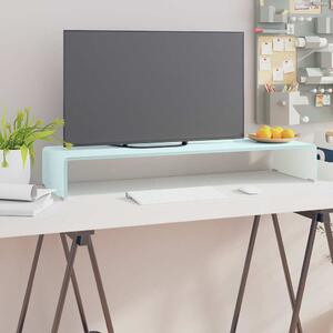TV stolek / podstavec na monitor sklo zelený 90 x 30 x 13 cm 244146