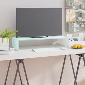 TV stolek / podstavec na monitor sklo zelený 70 x 30 x 13 cm 244144