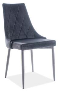 Jídelní židle, Trix B Velvet, černá