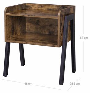 Vasagle Noční stolek industriální, rustikální 42 x 35 x 52 cm