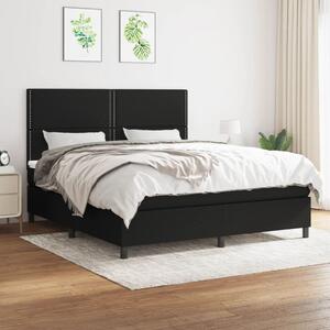 Box spring postel s matrací černá 180x200 cm textil 3141715