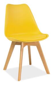 KRIS BUK jídelní židle, žlutá