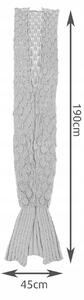 ISO Deka mořská panna 190 x 45 cm - šedá