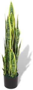 Umělá rostlina sansevieria s květináčem 90 cm zelená 244427