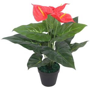 Umělá rostlina toulitka s květináčem 45 cm červenožlutá 244446