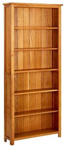 Knihovna se 6 policemi 80 x 22,5 x 180 cm masivní dubové dřevo 244470