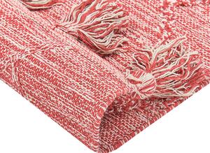 Bavlněný koberec 80 x 150 cm červený NIDGE