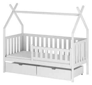 Legno Dětská postel ve tvaru stanu Šimon bílá Rozměr (cm): 80x160