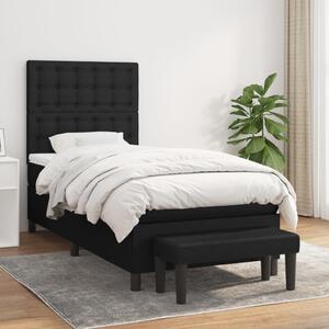 Box spring postel s matrací černá 80 x 200 cm textil 3136871