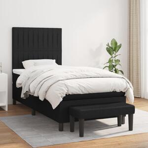 Box spring postel s matrací černá 80 x 200 cm textil 3136711