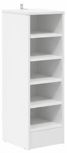 Skříňka na boty, botník, 6 polic, dřevo, 92x36x32 cm, bílá, Dekorino BB20260073