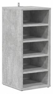 Skříňka na boty, botník, 5 polic, dřevo, 72x36x32 cm, beton šedá, Dekorino BB20260072