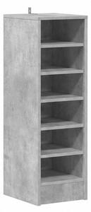 Skříňka na boty, botník, 6 polic, dřevo, 92x36x32 cm, beton šedá, Dekorino BB20260075