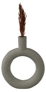 PRESENT TIME Váza Ring kulatá šedá 18 x 22,5 cm