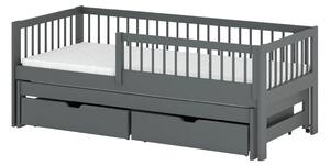 Legno Dětská rozkládací postel Softi grafit Rozměr (cm): 80x160