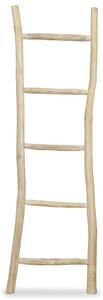 Věšák na ručníky s 5 příčlemi, přírodní teak, 45x150 cm 244568
