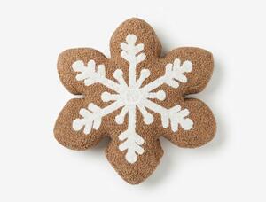 Dekorační polštářek SNOW COOKIE 35x35 cm, hnědý