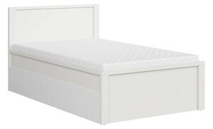 KASPIAN postel LOZ/120, bílá/bílý lesk