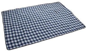 Verk Pikniková deka 150 x 200 cm károvaná tmavě modrá