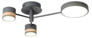 Toolight - LED stropní lampa 3-ramenná APP210-3CPR + dálkové ovládání, šedá-hnědá, OSW-08472