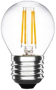 Bílá LED žárovka E27 6 W – teplá bílá, Ø 45 mm