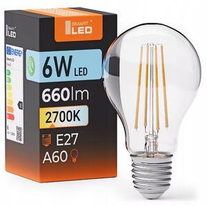 LED žárovka E27 6 W, 660 lm, 2700 K – teplá bílá