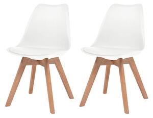 Jídelní židle 2 ks bílé plast 244783