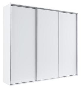 Šatní skříň Grande Barva korpusu: Bílá, Rozměry: 254 cm, Dveře: Zrcadlo