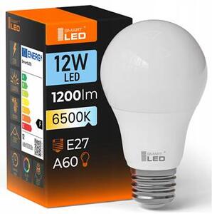 LED žárovka E27 230 V, 12 W, 1200 lm, 6500 K – studená bílá, 10,5 × 6 cm