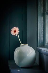 Pip Studio kovová váza 23cm, modrá (malá váza)