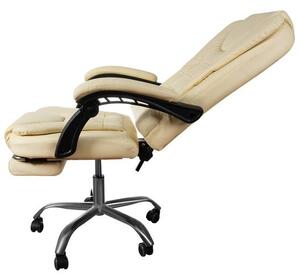 Malatec 16225 Kancelářská židle EKO kůže krémová