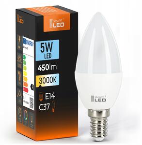 LED žárovka E14 5 W, 450 lm, 3000 K – teplá bílá, úhel 220°