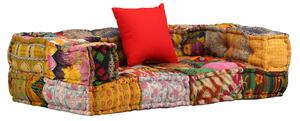 2místný modulární pouf patchwork textil 244987